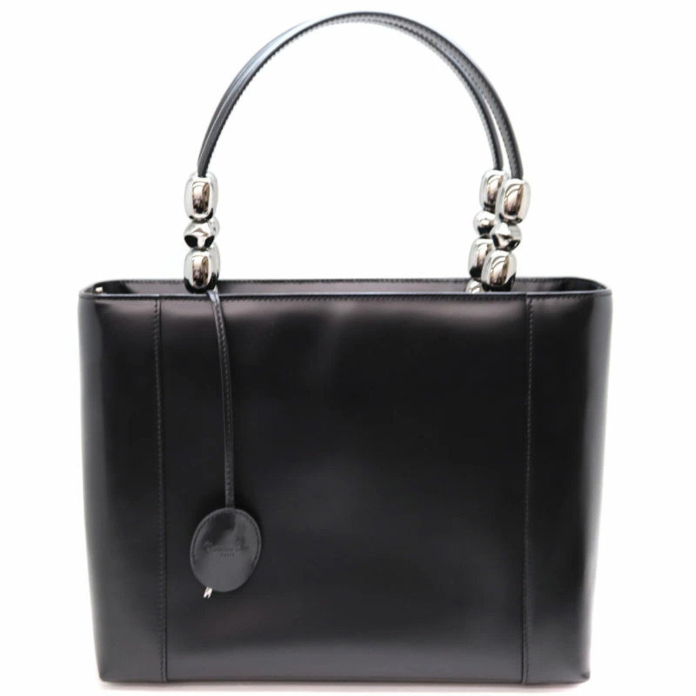 DIOR Maris Pearl Handbag Leather Black